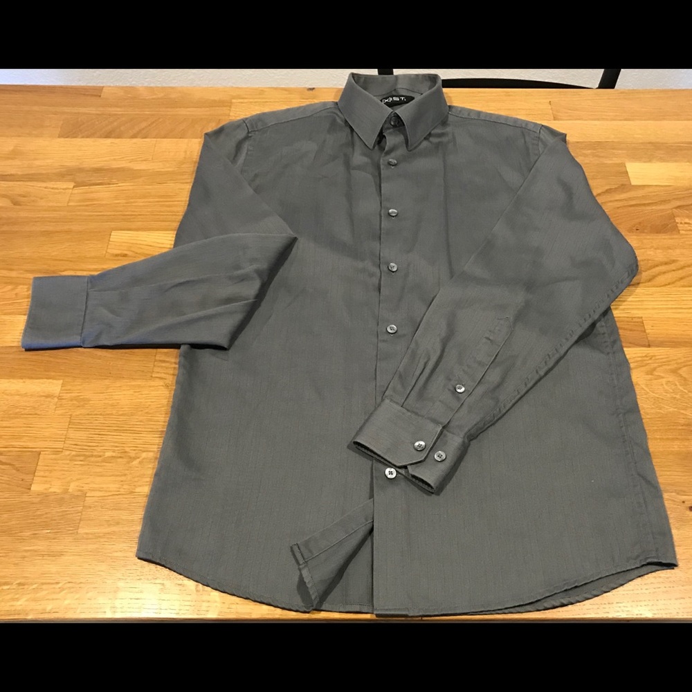 Steel Gray Men’s Dress Shirt